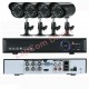 4CH Home Security System with Outdoor 900TVL Cameras 